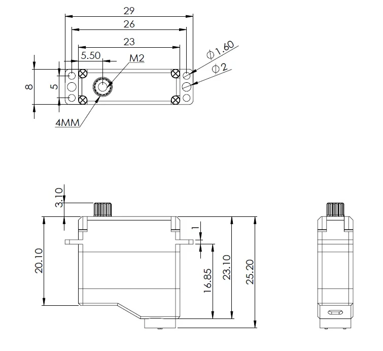 MKS HV6120H Servo - 5.4Kg.cm 0.08s 11.0g 8mm - Image 3
