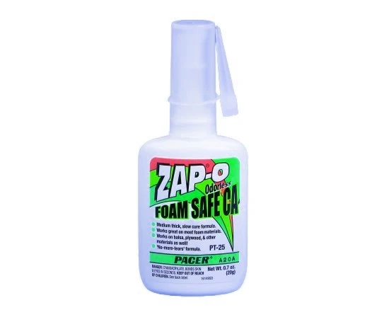 ZAP Odourless Foam Safe CA+ 0.7 Oz Superglue PT25